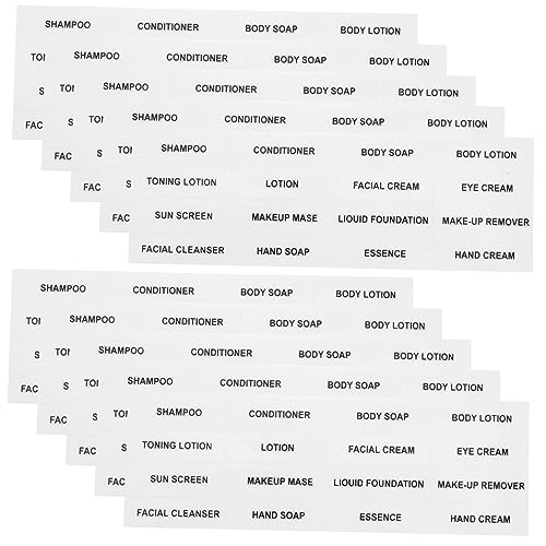KALLORY 1 Satz Etiketten Für Kosmetikflaschen Reiseshampoo Wäscheetiketten Wasserdichte Etiketten Kosmetika Seife Wasserfeste Flaschenetiketten Kosmetik Reisezubehör Pvc Selbstklebend 10st von KALLORY
