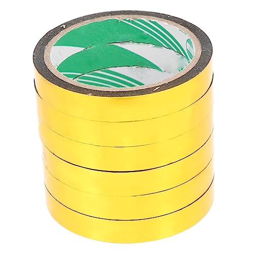 KALLORY 1 Satz Goldenes Briefpapierband Glitzerndes Washi-tape Pinsel Goldband Buntes Klebeband Bastelzeug Bastelmaterial Dekoratives Klebeband Dekoratives Geschenkverpackungsband 6 Rollen von KALLORY