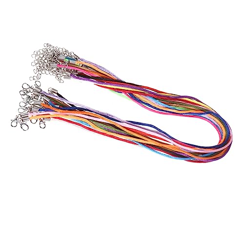 KALLORY 1 Satz Halskette Schnur Schmuckperlenschnur Halskette Seil Karabinerverschluss Schmuckverschlüsse Für Kordeln Halskettenkordel Mit Verschluss Armband-anhänger-seil Colorful 60st von KALLORY