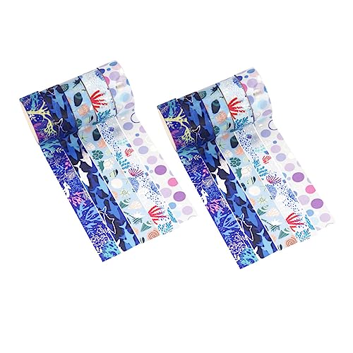 KALLORY 1 Satz Heißpräge-washi-tape Washi-klebeband Scrapbooking Und Bastelbedarf Scrapbooking Zubehör The Washi Tape Washi-tape Im Frischen Stil Washi-tape Der Ocean-serie Blue 10 Rollen von KALLORY