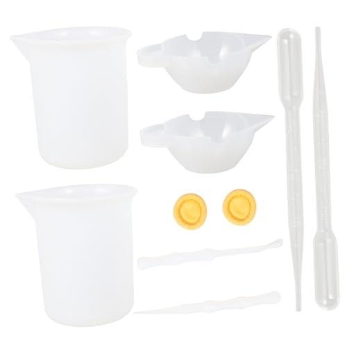 KALLORY 1 Satz Kleber-Set gießen giessen kunstharz plastilin handwerkzeug moul Mixologie-Set DIY-Mischwerkzeuge Rührstab Silikon-Mischwerkzeug-Kit Silikon-DIY-Tool DIY zubehör Plastik Weiß von KALLORY