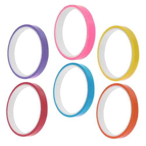 KALLORY 1 Satz Klebriges Ballband Farbiges Klebeband Tapeband Adhesive Tape Duct-tape Kugelbänder Mit Klebrigen Bällen Stressspielzeug Klebrige Kugeln Band Bunt Plastik 6 Rollen von KALLORY