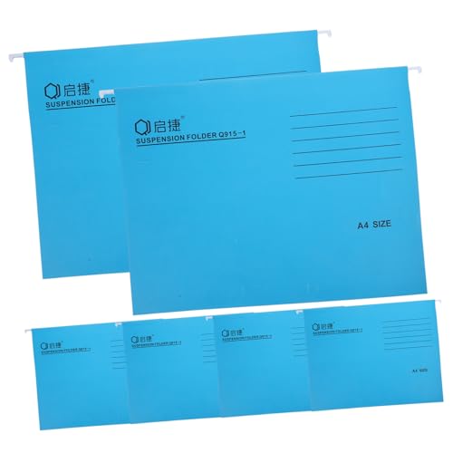 KALLORY 1 Satz Mappe Praktische Dateiordner Erweiterbare Hängeregistraturen Büroorganisation Schreibtisch Organisation Hängeordner Für Akten Hängender Aktenordner Papier Sky-blue 6st von KALLORY