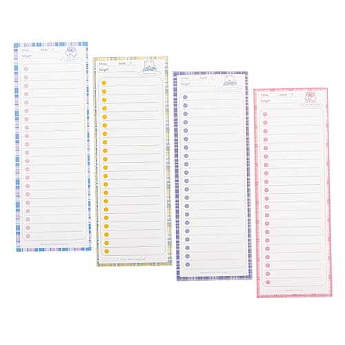 KALLORY 1 Satz Notizblock Notizpapier Schreibwaren Set Notebooks Notebooke Schreibblöcke Memoboard Mini-notizblöcke Büro-notizblöcke Schüler Notizblöcke Planen Von Notizblöcken 4 Stück von KALLORY