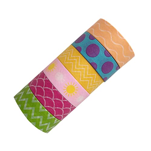 KALLORY 1 Satz Papierklebeband Selber Machen Scrapbbok The Washi Tape Regenbogen-klebeband Deko-washi-tape Aufkleber Washi Tape Zum Verpacken Von Geschenken Fotoalbumband 6 Rollen von KALLORY