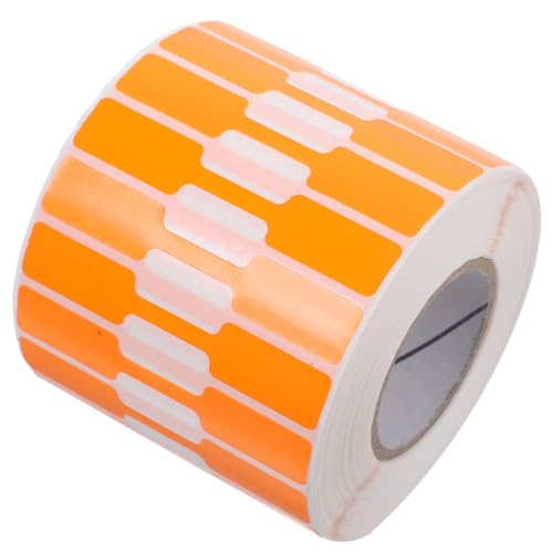 KALLORY 1 Satz Schmucketiketten Preisschilder Für Waren Preisschild Für Schmuck Schmuckaufkleber Zum Selbstklebende Etiketten Selbstklebende Preisschilder Orange Papier 2000 Stk von KALLORY