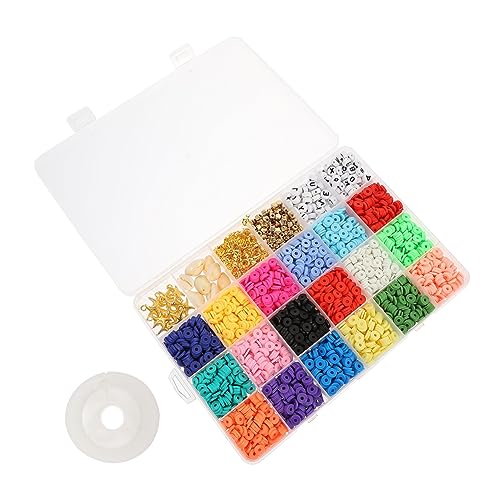 KALLORY 1 Satz Schmuckzubehör Makramee Quadratische Buchstabenperlen Draht Umwerfendes Starter-kit Bausatz Perlen-kits Kit Zur Schmuckherstellung Reize Sicherungssatz Edelsteine Kabel Ton von KALLORY