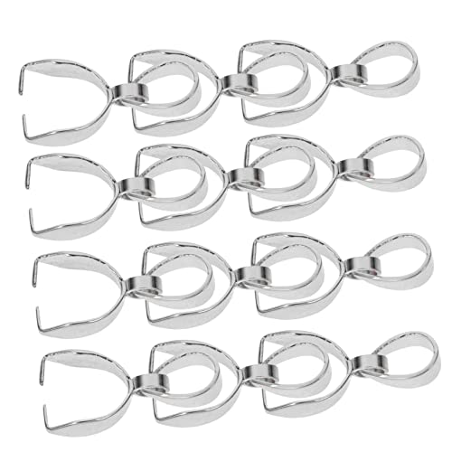 KALLORY 1 Satz Schnalle Schmuckherstellung Von Klemmbügeln Prise Clipverschluss Bügel Halskette Klemmclip Armbänder Kautionen Schließe Perlenkette Perle Charme Silver Rostfreier Stahl 20st von KALLORY