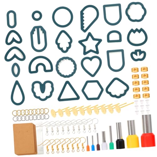 KALLORY 1 Satz Tonschneider Anhänger Für Die Schmuckherstellung Perlen-kit Perlenset Sizer Bausätze Handwerk Sortiert Gold Armband Heimwerken Edelsteine Stand Mini Kandi Ring Blue Plastik von KALLORY