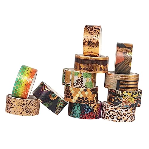 KALLORY 1 Satz Washi Tape Mit Tierdruck Album-washi-tape Buntes Abdeckband Malerband Farbiges Klebeband Dekorative Klebebänder Diy Washi Tape Tagebuch Washi Tape Aufkleber 12 Rollen von KALLORY