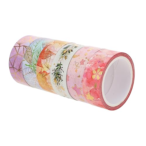 KALLORY 1 Satz Washi-tape Glanz Aufkleber Sammelalbum Band Mit Animal-print Wickelband Party Decoration Party Dekoration Geschenkdeko Diy Klebeband Washi Tape Abkleben Papier 6 Rollen von KALLORY