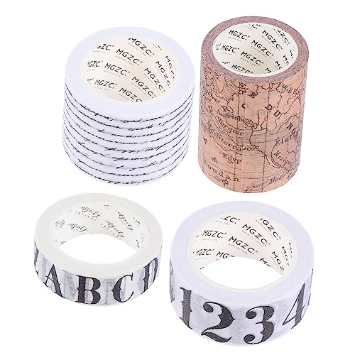 KALLORY 1 Satz Washi-tape Reflektierendes Band Scrapbook-klebstoffe Punkt Spender Zeitschrift Aufkleber Plakatband Verpackung Doppelseitiges Klebeband Strapazierfähig Retro Papier 4 Rollen von KALLORY