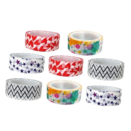 KALLORY 1 Satz Washi-tape Schreibwaren Party Decoration Dekorative Papierklebebänder Papierklebeband Selber Machen Abdeckklebeband Kinder Scrapbook-klebeband Tagebuch Klebeband 8st von KALLORY