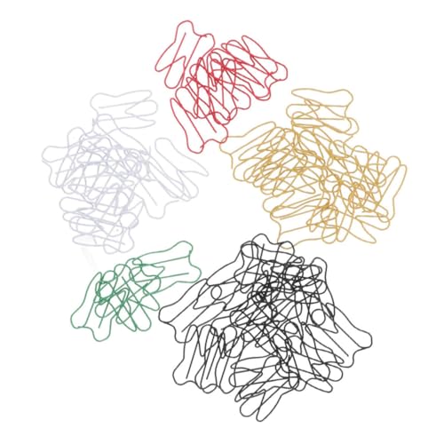 KALLORY 1 Satz Zahn-büroklammer Papiermarkierungsklammern Kreative Büroklammer Memo-clips Zahnförmige Büroklammern Zahnförmige Papierklammern Dokumentenklammer Büroklammerklemme Eisen 60st von KALLORY