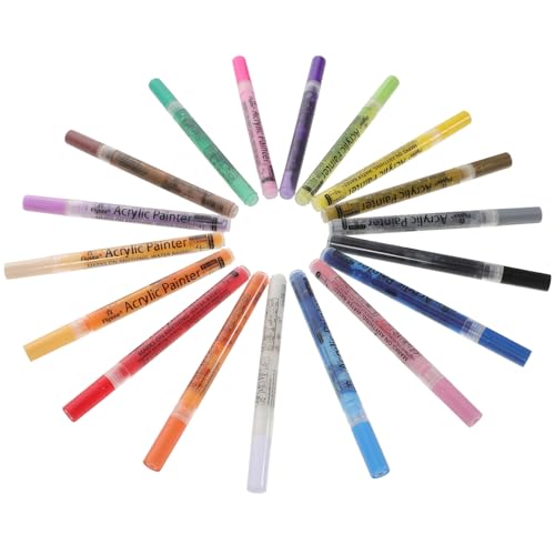 KALLORY 1 Schachtel Acrylpinsel mittlere Farbstifte Stoffmalstifte Bastelfarbe Marker zeichnen kinder malen marker acrylic pen schreibkladde wachspen Acrylstifte Scrapbooking Bastelstifte von KALLORY