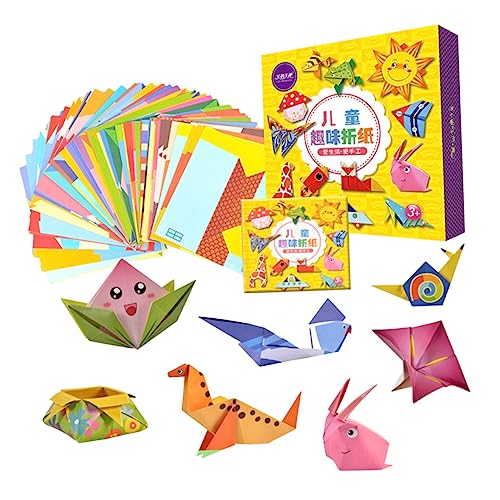 KALLORY 1 Schachtel Modezeitungen Kinderspielzeug Origami-Spielzeug für Kinder Papierfalten buntes Faltpapier basteln für kinder bastelmaterial für kinder Origami-Papier Papier falten von KALLORY