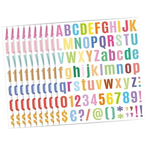 KALLORY 10 Blatt Alphabet Aufkleber Zahlen Aufkleber Buchstaben Aufkleber Für Scrapbooking Alphabet Aufkleber Alphabet Etiketten Briefpapier Aufkleber Zum Aufkleben Von Buchstaben von KALLORY