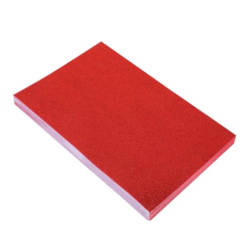 KALLORY 10 Stk Schwamm Glitzerpapier Maskierung DIY material papier mit kleber Vinyl Aufkleber Bastelmaterial für basteln für buntes DIY-Papier DIY handgemachtes Material rot von KALLORY