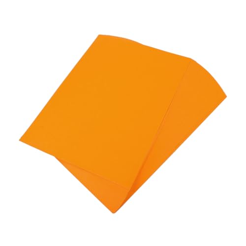 KALLORY 100 Blatt Farbdruckpapier Druckbedarf Druckpapier Bulkware DIY Falzpapier Buntes Faltpapier Dickes Druckerpapier Zartes Bastelpapier DIY Papier Orange von KALLORY