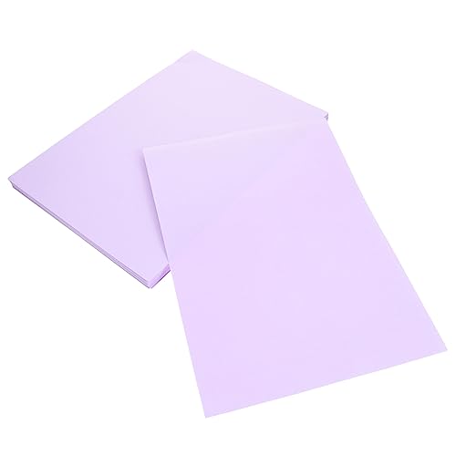 KALLORY 100 Blatt farbiges A4-Papier leere papiere zum ausdrucken farbiges Papier für Kinder weißes Kopierpapier kreativpapier faltpapier bunte Papiere Papier für Heimwerker Lavender von KALLORY