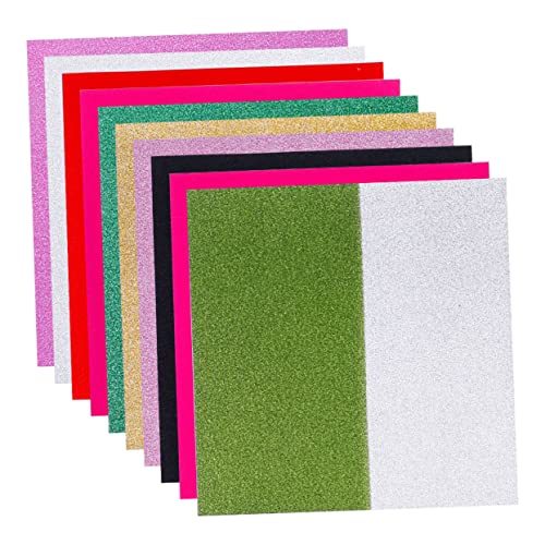 KALLORY 100 Stück 1 Satz Handgefertigt Glitzerpapier Faltpapier Glitzerpapier Kartonpapier Glitzerkarton Scrapbooking Glitzerpapier Farbiger Karton Bunt von KALLORY