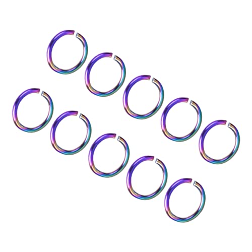 KALLORY 100 Stück Offener Ring O Decked Zubehör DIY Armbandring DIY Armbandzubehör Schmuckherstellungszubehör Schmuckverschluss DIY Offener Biegering Biegeringe Bunter Edelstahl von KALLORY