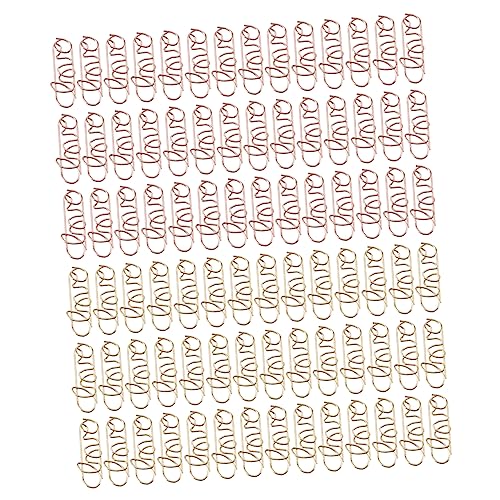 KALLORY 100St Büroklammer safe clip papierklemmen metallclips Geschenkidee Papierklammern ideas Mini-Bindeklammern Lesezeichen-Clips Schmuckclip Dokumentenclips Schreibwaren von KALLORY