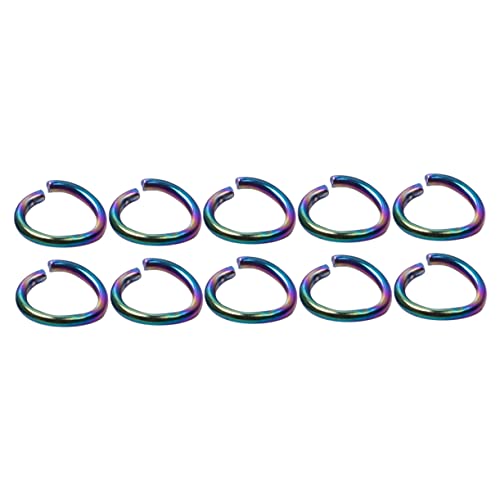 KALLORY 100St offener Ring o Kette Biegering Mehrzweck-Biegering Bulk-Schmuck Ohrring Biegering Schmuck Biegeringe kleiner Biegering armband zubehör selber machen Rostfreier Stahl Colorful von KALLORY