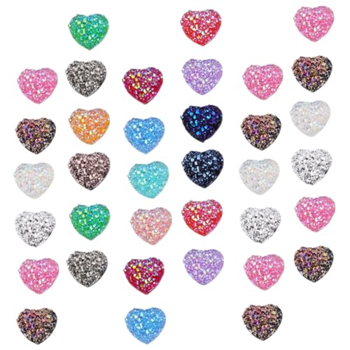 KALLORY 100Stücke Harz Herzaufkleber für DIY Schmuckzubehör Dekorative Strass Sticker für Bastelprojekte für Scrapbooking und Valentinstag Dekoration KALLORY 100Stücke Harz Herzaufkleber für DIY Schmuckzubehör Dekorative Strass Sticker für Bastelprojekte für Scrapbooking und Valentinstag Dekoration von KALLORY