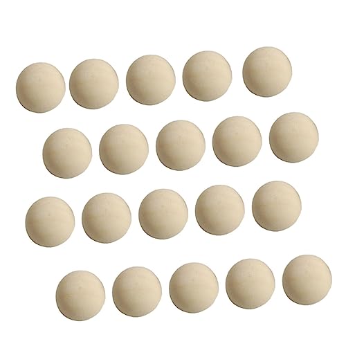 KALLORY 100pcs Unfertiger Halber Bastelball Grubenbälle Für Oh Eier, Halbperlenhandwerk Halbperlen Basteln Miniaturfarben Schaumkugeln Für Halbe Bälle Yellow Hölzern von KALLORY