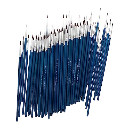 KALLORY 100st 00 Hookline-Stift Pinsel Zum Malen Nagelkunstwerkzeuge Miniatur-malpinsel Miniaturmalerei Mikrobürste Aquarell-detailpinsel Pinsel Pinsel Miniaturpinsel Nagel-Kits Nylon Blue von KALLORY