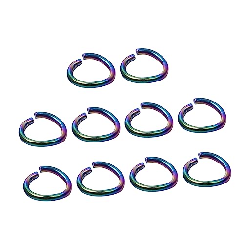 KALLORY 100st Offener Ring o Kette Biegering Biegeringe Für Ohrringe Offener Biegering Selber Machen Mehrzweck-biegering Kreative O-ringe Biegeringe Masse O Ringe Rostfreier Stahl Colorful von KALLORY