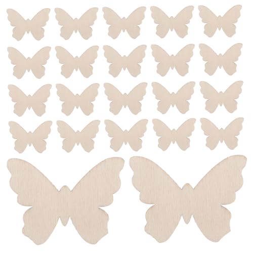 KALLORY 100st Schmetterling Hacks Chnitzel 100pcs Bausätze Gefälscht Glockenspiel Rundes Brett Zum Basteln Makramee Produkt Miniaturen Willkommen Herstellung Lesezeichen Beige Bambus von KALLORY