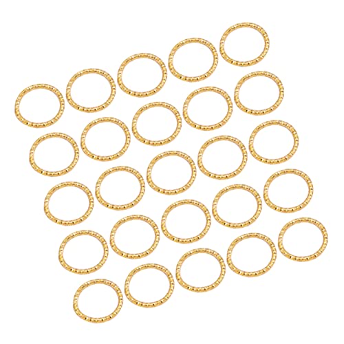 KALLORY 100st Schnallenringe Schlüsselanhänger Zum Basteln Schlüsselringe Bulk-schmuck Ringe Gold Vergoldete Ringe Ringmaß Offene Biegeringe Anschlüsse Sprungringe Perlen-kits Golden von KALLORY