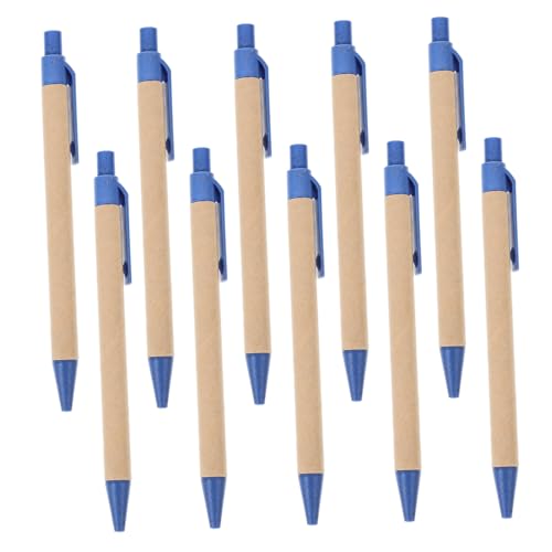 KALLORY 10st Kugelschreiber Büroschreibstift Benutzerdefinierter Stift Textmarker Schwarze Stifte Einziehbare Schreibstifte Entzückende Schulstifte Taschenzeichenstift Eingabestift Pp Blue von KALLORY