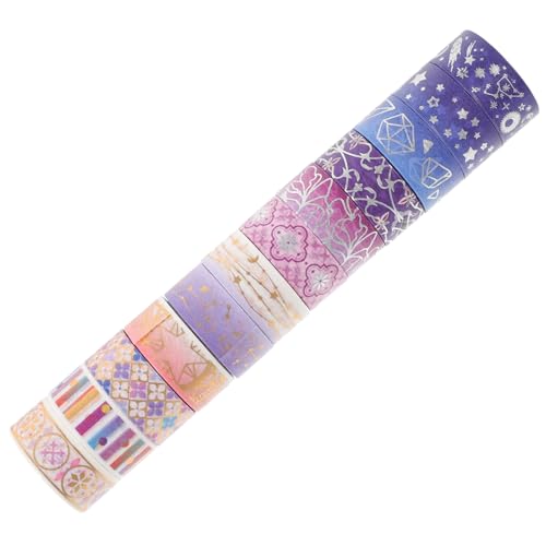 KALLORY 12 Rollen Heißpräge Washi Klebeband Handbuch Aufkleber Scrapbooking Zubehör Sternbild Washi Klebeband Washi Masking Klebeband Notizbuch Tagebuch Aufkleber Malerband von KALLORY