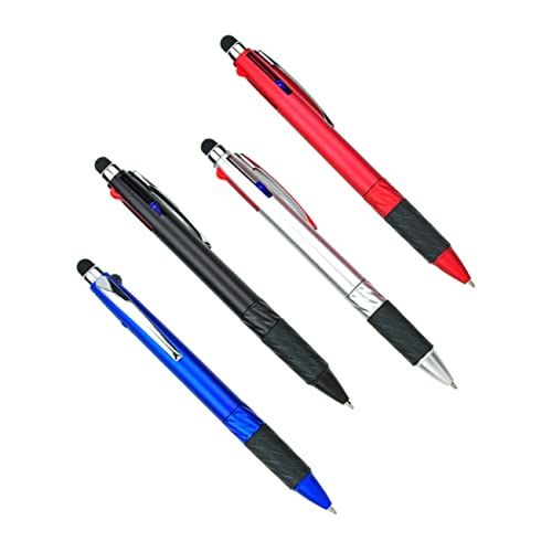 KALLORY 12 Stück 1 Satz Multifunktionsstift Kohle Bleistiftspitzer Stifte Mehrfarbig Touchscreen-stift Modische Stifte Kugelschreiber Mit Stylus-spitze Tablet-eingabestift Metallclip von KALLORY