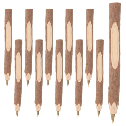 KALLORY 12 Stück Holzstift Holzgraphitstift Holzstift Groß Kreativer Kugelschreiber Diy-Dekoration Raumdekoration Stift Für Schule Bürobedarf von KALLORY