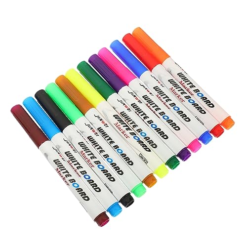 KALLORY 12 Stück Whiteboard Stift Whiteboards Weiße Tafel Für Weißer Markierungsstift Weiße Kreide Schwimmende Malstifte Kreidemarker Für Tafel Trocken Abwischbare Marker von KALLORY