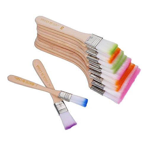 KALLORY 12St Bürste Pinsel streichen autopinsel Pinsel stifte farbpinsel zeichnen stifte Paintbrush Heften Maschine Palette Tragbare Pinsel Bastelkunstpinsel Haarpinsel malen hölzern Beige von KALLORY