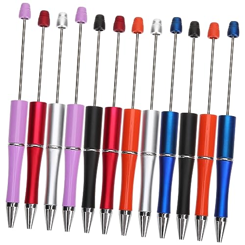 KALLORY 12St Kugelschreiber Bausatz für Perlenstifte perlenstift DIY herstellung versorgung Bunte Stifte briefpapier kinder pearl pen Perlenstift-Kit DIY perlenstift versorgung Plastik von KALLORY