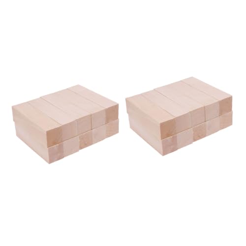 KALLORY 15Pcs Kleine Holzblockschnitzblöcke Holzhandwerk von KALLORY