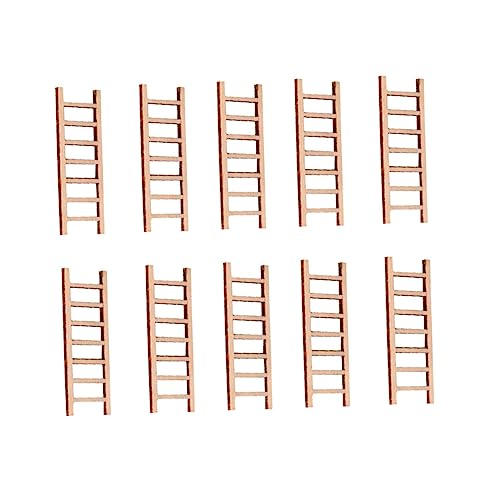 KALLORY 15Pcs hauskulisse treppe bastelbedarf mikrolandschaft garden decor gartendekoration Modellbau Leiterabstandshalter Miniaturtreppe Ort DIY Ornamente Treppe Kulissentreppe Hölzern von KALLORY