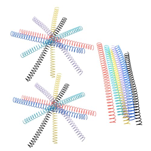 KALLORY 18 Stk Bindungsring Schneidbare Binderinge Loser Blattring Austausch Des Binderings Bindespiralstreifen Farbige Lose Blattringe Drahtbindung Mit Doppelter Schlaufe Ringbuch Plastik von KALLORY