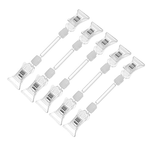 KALLORY 1set Clip-preisschild-clip Anbieter Konzession Etikett Produkt Einzelhandel Preisschildhalter Ausstellungsständer Schilderständer Für Den Schreibtisch Preisklammer Plastik 5pcs von KALLORY