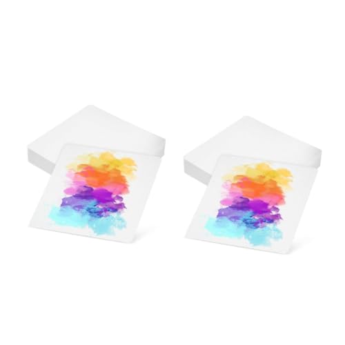 KALLORY 2 Sätze Aquarellpapier Papier Für Die Aquarellmalerei Aquarellkarten Malpapier Für Kinder Wasserzeichnungskarte Zeichenpapier Kartonpapier Weiß 50 Stück * 2 von KALLORY