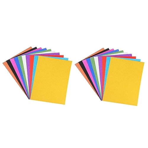 KALLORY 2 Sätze Bastelpapier-aufkleber Kinder Bastelset Basteln Für Kinder Köstüme Glitzer Sammelalbum Metallisch Schimmerndes Papier Kunstaufkleber Aus Papier Aufkleberpapier 30 Stück * 2 von KALLORY