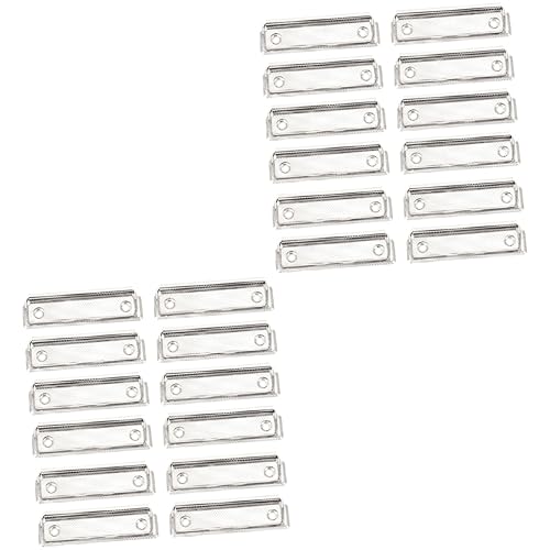 KALLORY 2 Sätze Briefpapier-clip Clipboard-haken Clip Für Schul-klemmbretter Aktenklammern Multifunktionale Klemmbrett-clips Schreibtafel-clips Clipboard-clips Silver Eisen 15 Stück * 2 von KALLORY