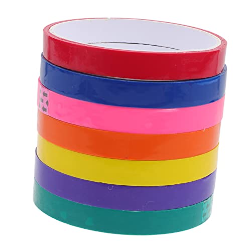 KALLORY 2 Sätze Farbklebeband Mit Klebrigen Kugeln Schwarzes Washi Klebeband Durchsichtiges Klebeband Farbaufkleber Massenspielzeug Farbkugelklebeband Spielzeug Für 7 Rollen * 2 von KALLORY