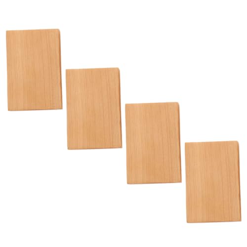 KALLORY 2 Sätze Geschnitztes Holzblockspielzeug Herstellung Rahmen Produkt Rätsel Planke Building Blocks for Naturholz Holzblöcke Basteln Holzwerkstoffe Chinesische Tanne 4 Stück * 2 von KALLORY